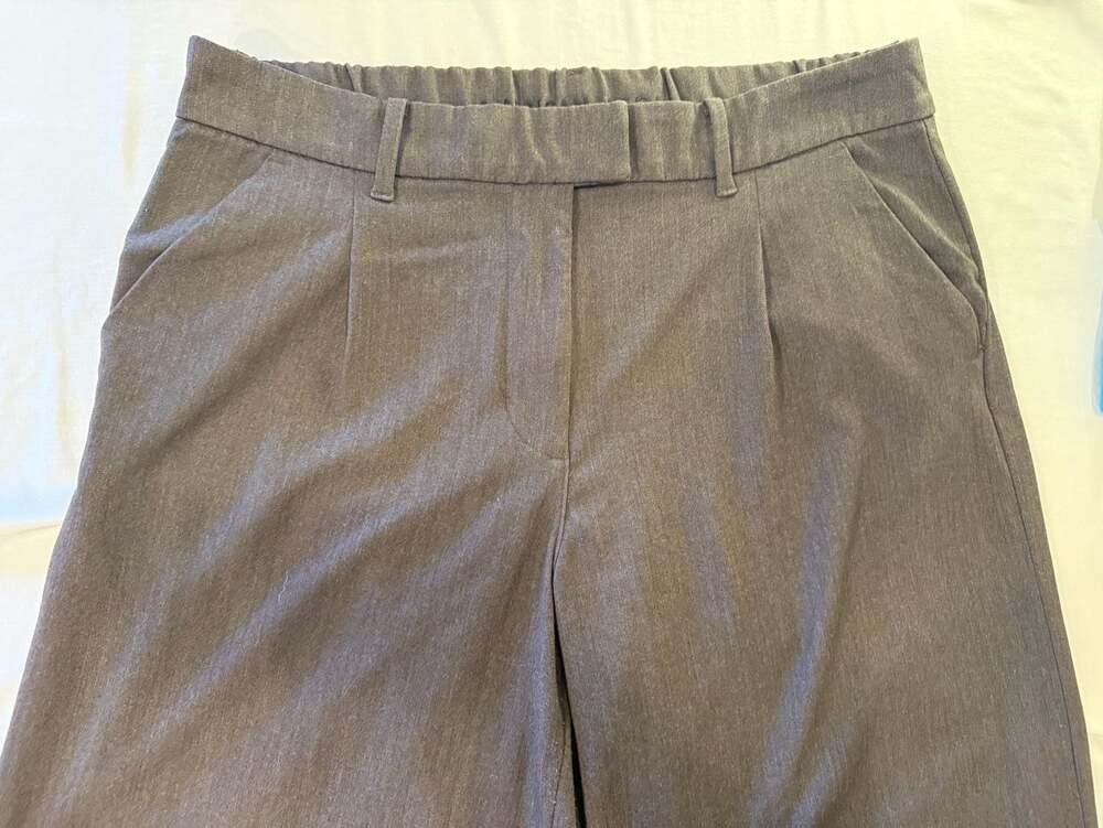 American Eagle Outfitters Wide Leg Trousers Women's Gray Size 14 Regular Fit